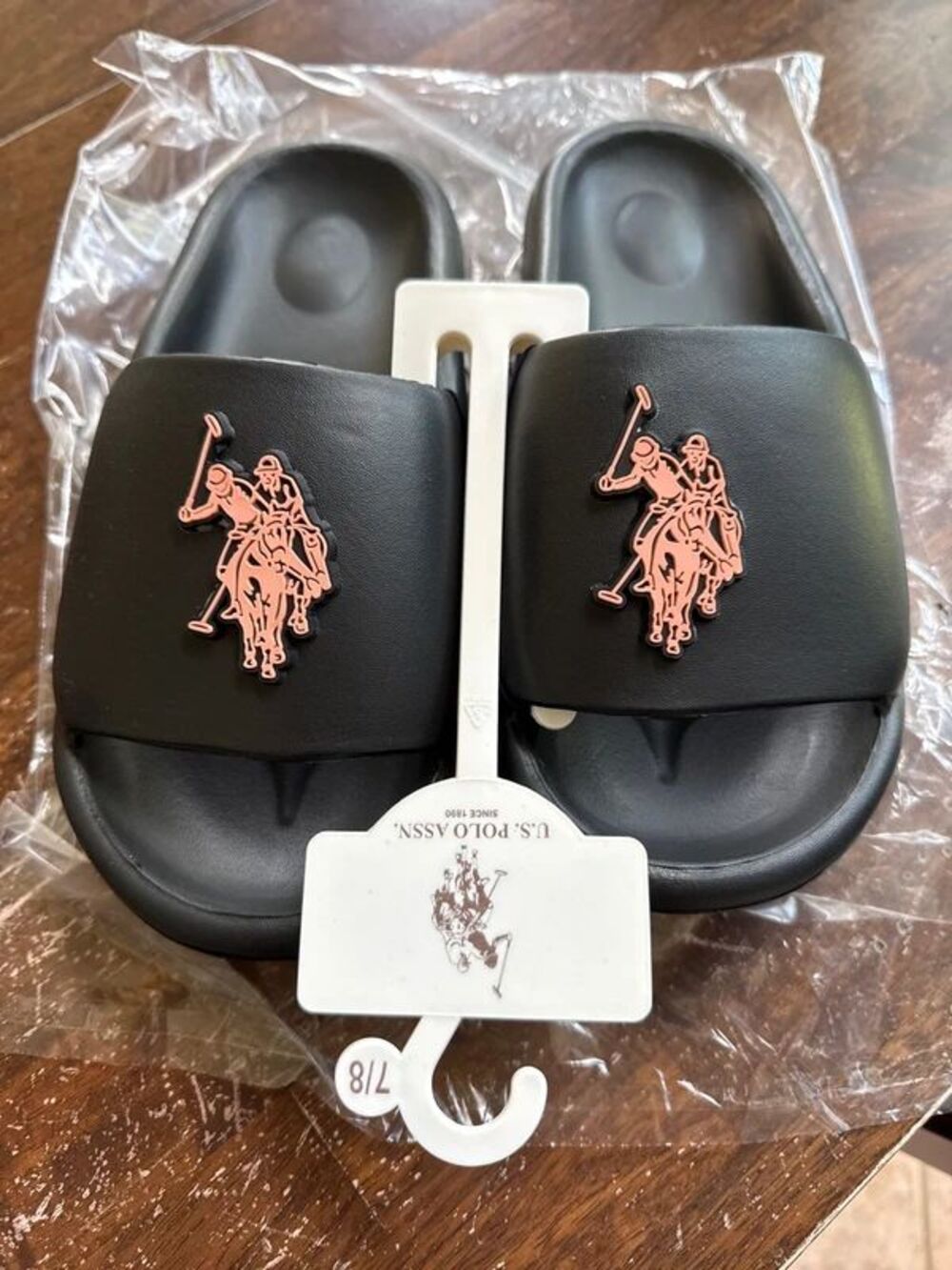 U.S. Polo Assn. Slides Slip-On Sandals Women’s Size 7/8 NWT